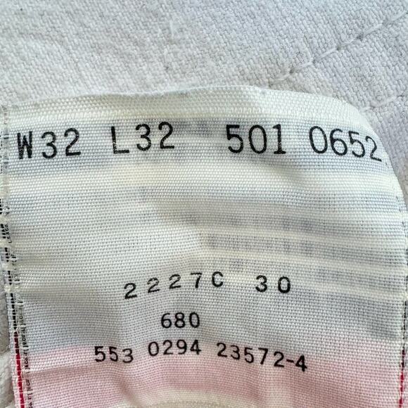 Vintage LEVI'S 501 Cream Jeans - Picture 13 of 13